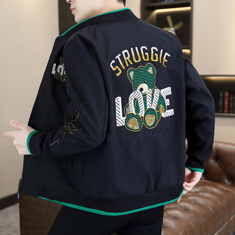 십대 봄과 가을 새로운 도착 재킷 소년 스포츠 바느질 후드 자켓 잘 생긴 학생 옷