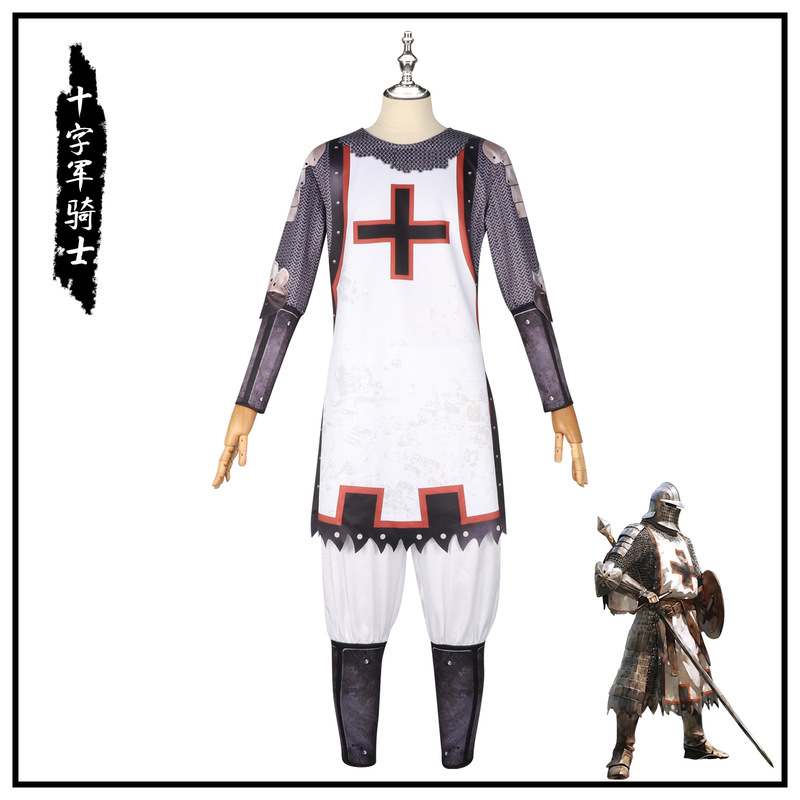 跨境万圣节服装 圣殿骑士团中世纪骑士战斗服套装cosplay角色扮演|undefined