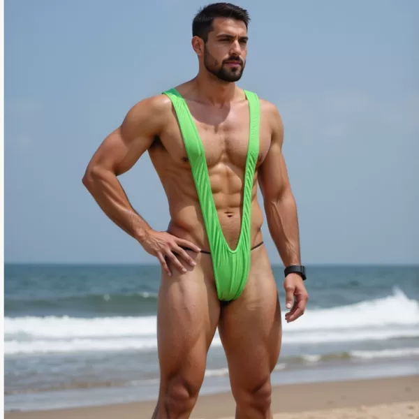 Sexy Intimates Men's V-Shaped One-Piece Suspender Elastic Swimsuit Men's Sexy Jumpsuit Thong Temptation Wholesale