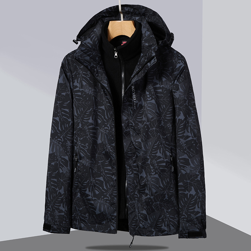 Invierno pareja 3 - en - 1 desmontable de terciopelo surfsuit suelto engrosado terciopelo al aire libre montaña dos piezas conjunto