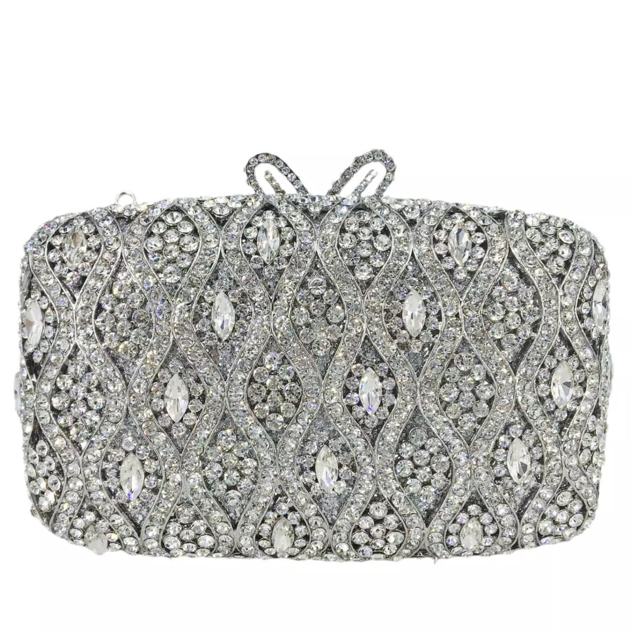 Nuevo paquete de cena con diamantes transfronterizos bolsas de joyas metálicas huecadas bolsas de maquillaje bolsas de diamantes bolsas de mano de banquete europeas y americanas