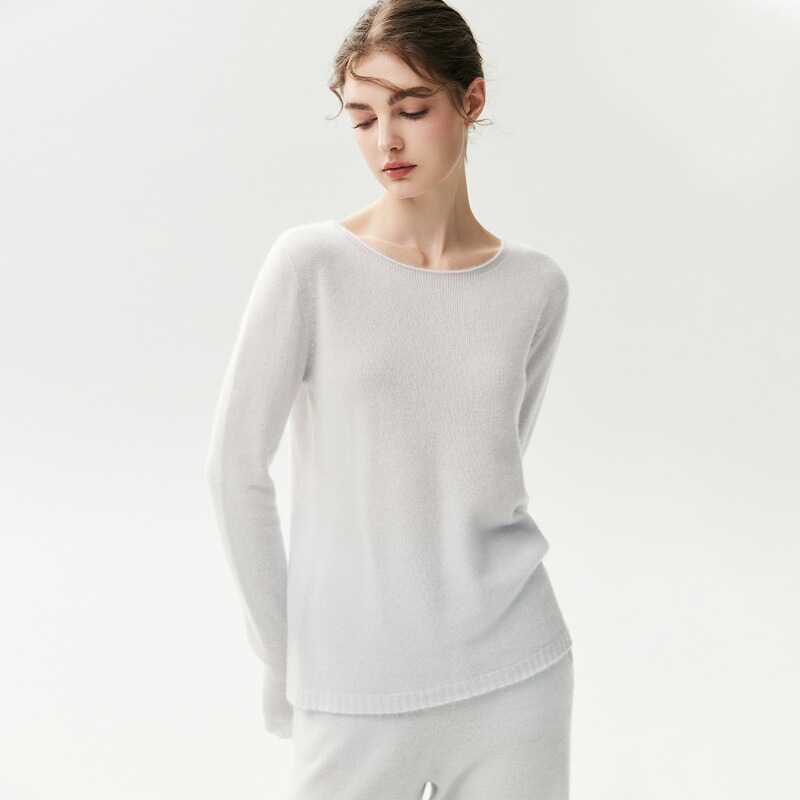 Lekasha cashmere 100% pure cashmere women's one-shoulder rolled hem sweater pullover knit base layer Lekasha cashmere 100% pure cashmere women's one-shoulder rolled hem sweater pullover knit base layer