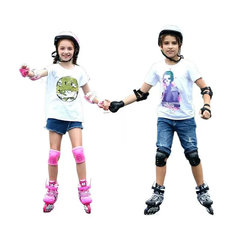 Flashing children's set, roller skates, full set