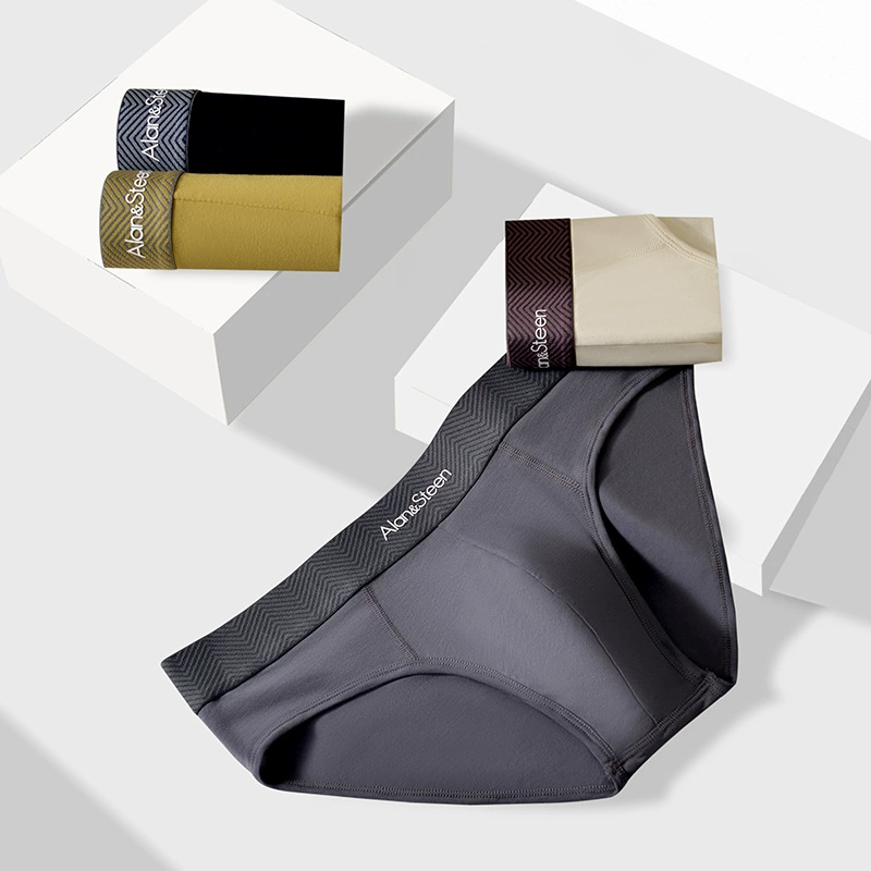 Alan & Steen новый мужской треугольник трусики хлопчатобумажная молодежь антибактериальная средняя талия плюс размер дышащие трусики оптом