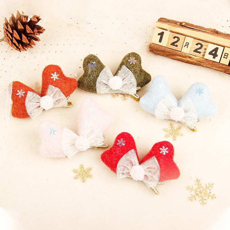 Nueva Navidad decoraciones fieltro arco horquilla Navidad Festival adultos niños Fotografía accesorios para el cabello tocado