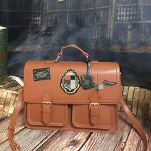 跨境批发哈利波特同款霍格沃茨学院斜挎手提包英伦风邮差包剑桥包