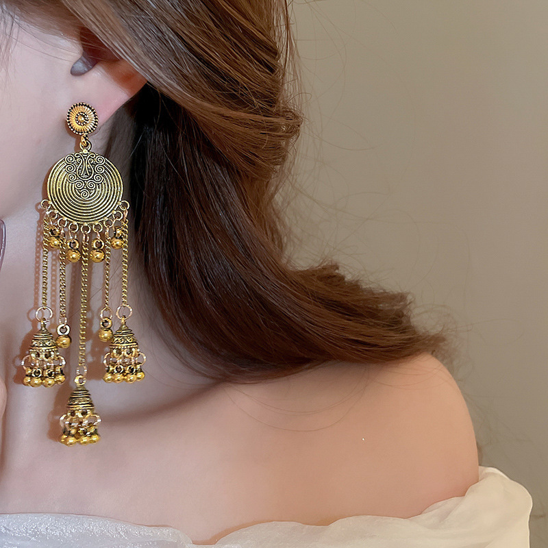 1 Pair Quantity 1 Pair Retro Ethnic Style Geometric Alloy Drop Earrings