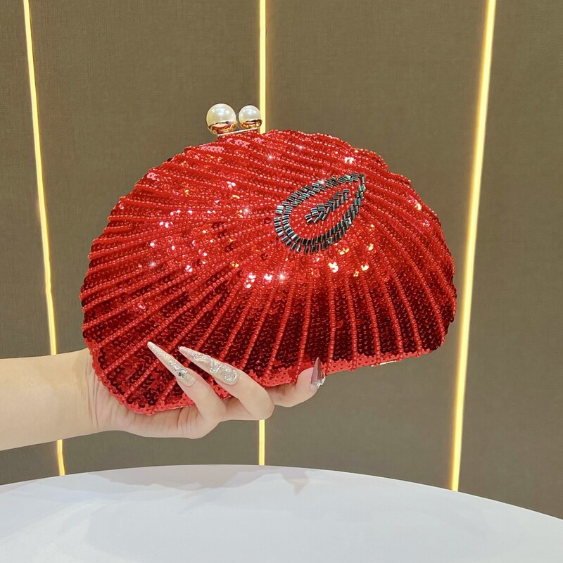 Cross-Border Dinner Bag, Beaded Embroidered Bag, Shoulder Crossbody Bag, Celebrity Cheongsam Dress Clutch Bag, Versatile Sequined Evening Bag