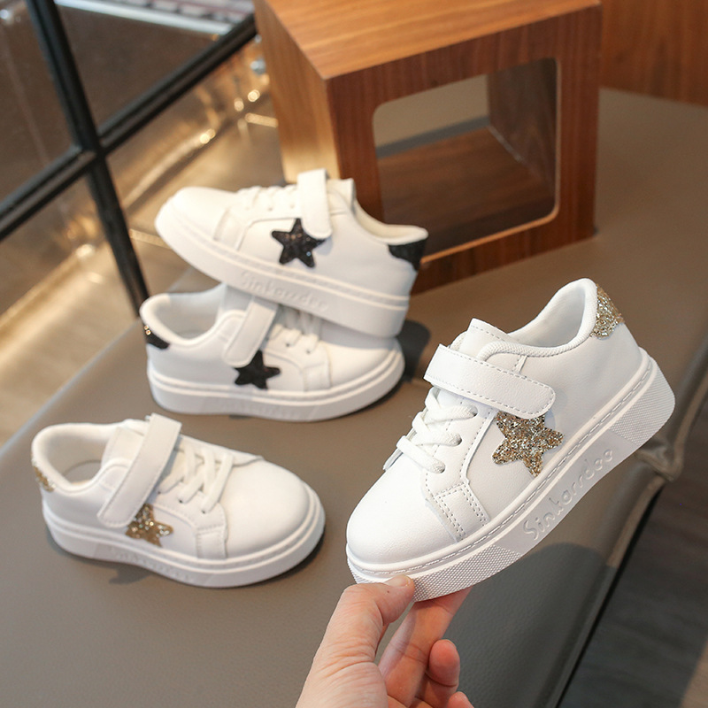 Children's white sneakers for boys