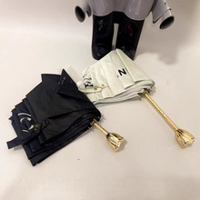 玫瑰太阳伞小香风防晒防紫外线遮阳伞女晴雨两用大牌礼品折叠雨伞