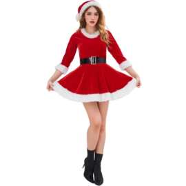 圆领 成人女士性感圣诞节舞台表演服装 cos圣诞 服制服套装