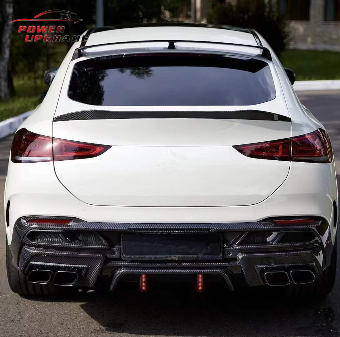 Suitable for Mercedes-Benz Gle Coupe W167 Modified Rear Bumper Carbon Fiber Ld Style Rear Lip Exhaust Pipe Kit