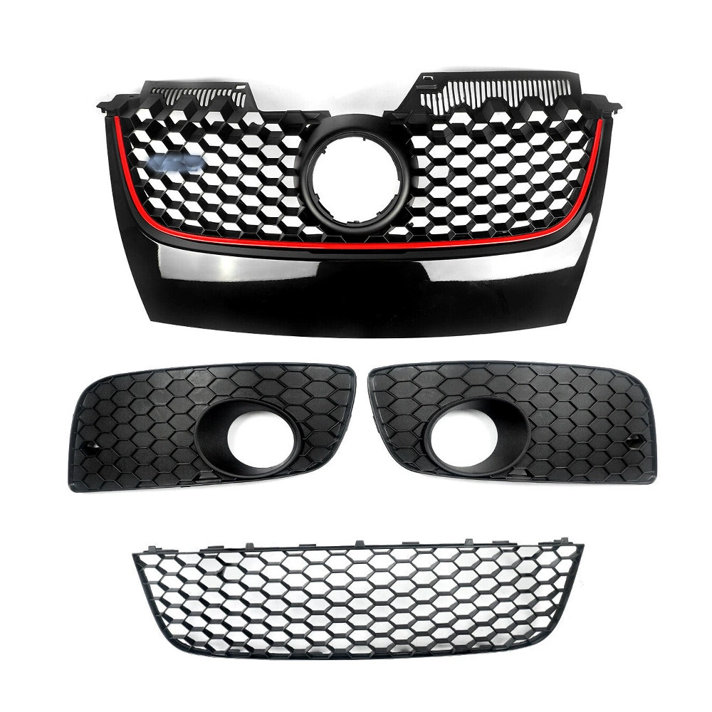 Подходит к Volkswagen Golf 5 средняя сетка GTI 06-09 Jetta MK5 передний бампер средняя решетка