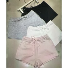 【纯色短裙】SH00087多色可选高腰宽松针织卫裤女夏季居家外穿