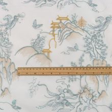 爆款现货重工艺刺绣金片绣花布布料国风马甲外套连衣裙等女装面料