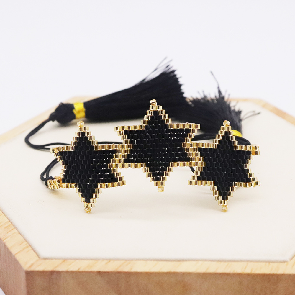 Bohemian Star Glass Knitting Unisex Bracelets 1 Piece display picture 3