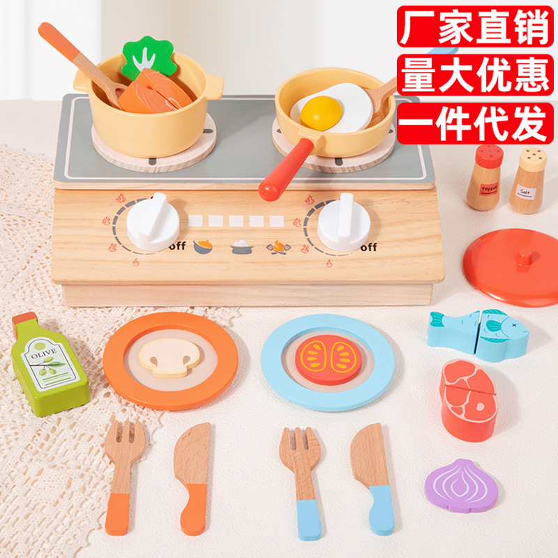 CPC / CE transfronterizo para niños en la casa de simulación de cocina de madera de cocina de cocina