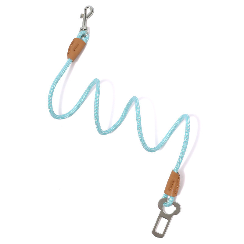 Cinturón de tracción de seguridad para automóviles para mascotas anillo redondo cuerda para perros cuerda para gatos cuerda de tracción para reposacabezas de automóviles