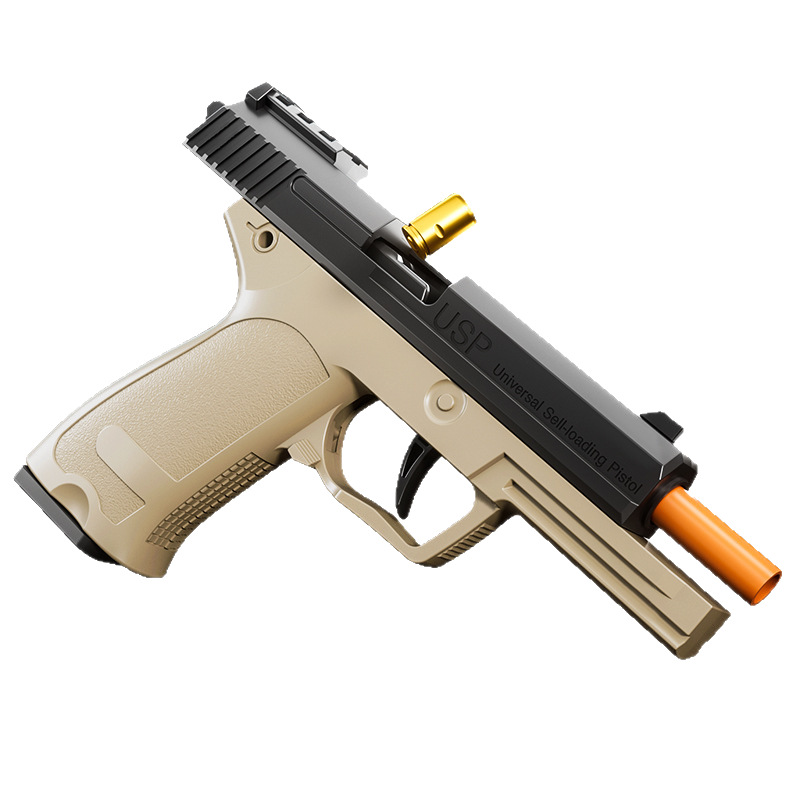 Glock semiautomático de disparo continuo conchas vacías colgadas pistola de juguete infantil contra el soplado de balas blandas simulación pistola de juguete para niños lote image 6