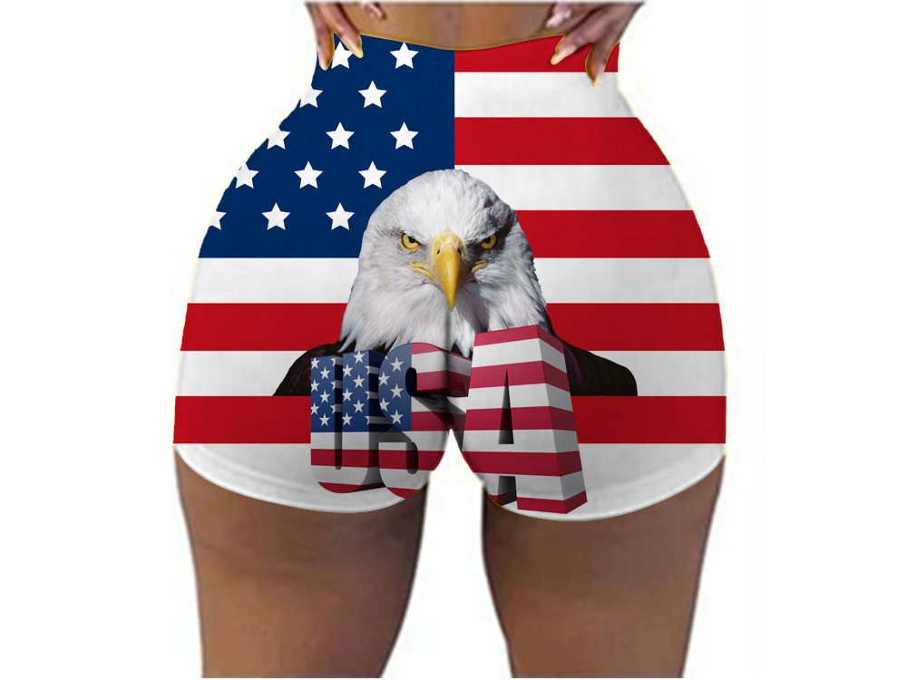 Pantalones cortos de cadera deportivos casuales de camuflaje con estampado digital europeo y americano, las mujeres pueden pedir una pieza