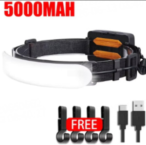 Linterna frontal LED transfronteriza, luz difusa, luz potente, luz recargable para casco de seguridad, trabajo de mantenimiento en obras de construcción, iluminación suplementaria para exteriores.