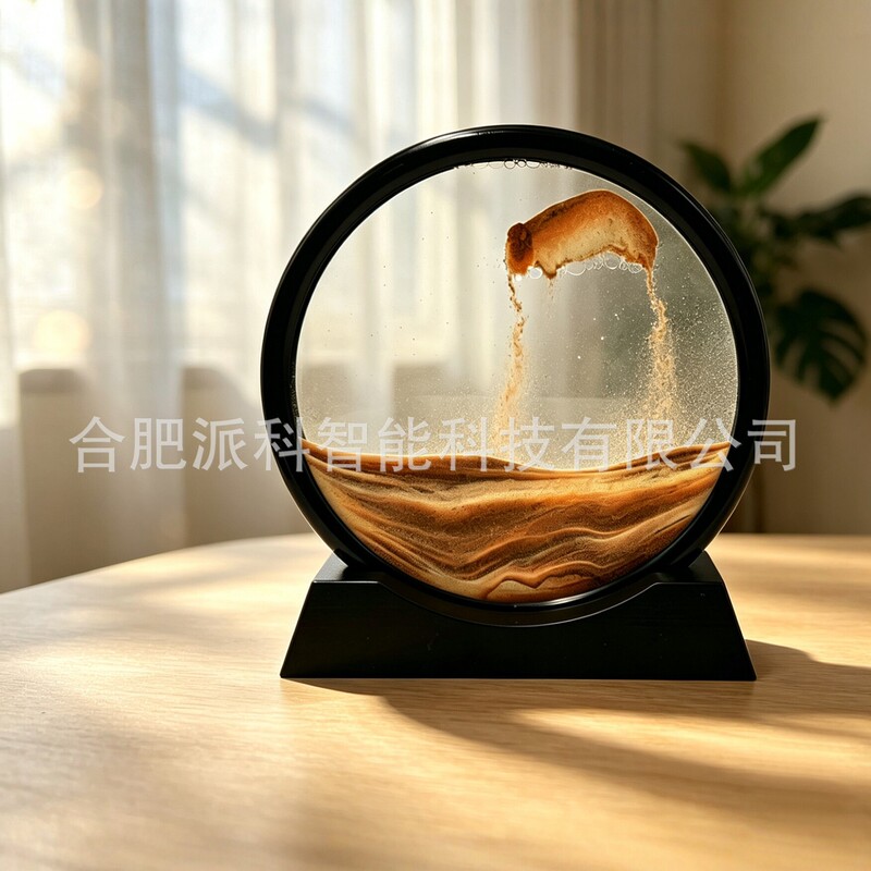3D quicksand painting creative ornament hourglass, popular cross-border home and office stress-relief gift 3D quicksand painting creative ornament hourglass, popular cross-border home and office stress-relief gift