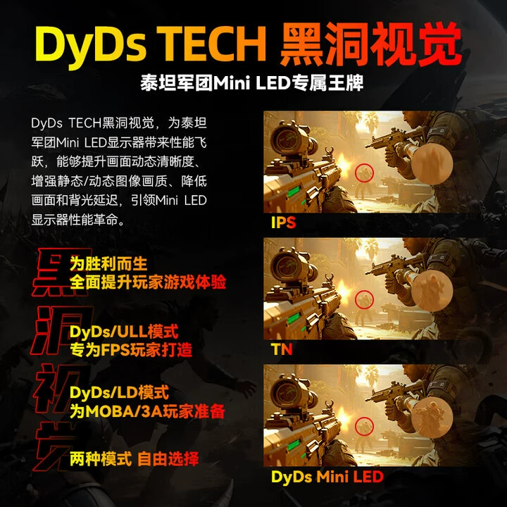 Titan Legion P276MS 27-дюймовый QD-MiniLED 2K275Гц DyDs Black Hole Vision ЖК-монитор