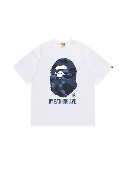 Cross-Border Wholesale Dropshipping Ape Casual Crew Neck Graphic Tee Unisex Loose Short-Sleeve Camo T-Shirt