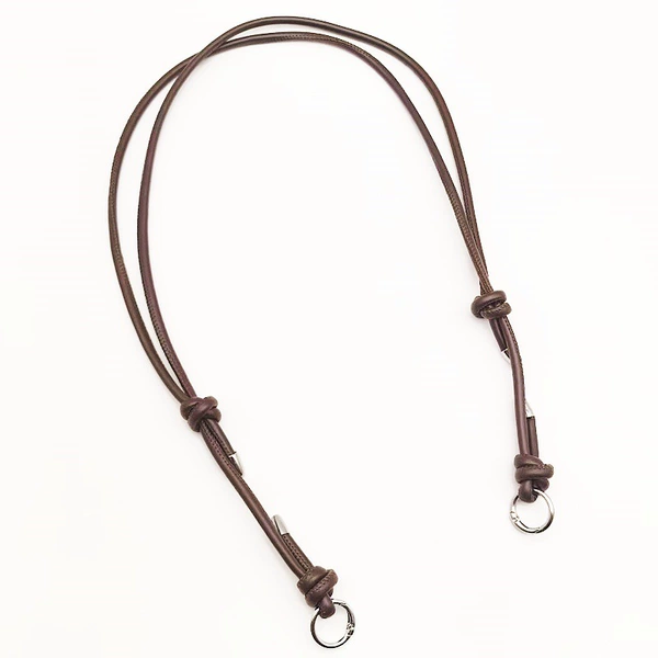 Dark brown silver buckle
