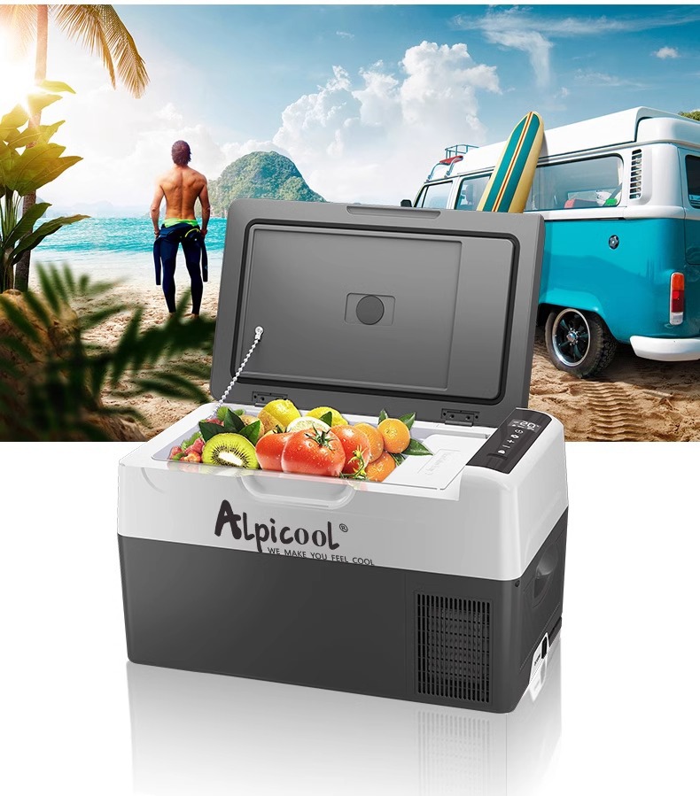 Car Refrigerator Ice Tiger Truck Mini Refrigerator 12V24V220V Multi-Voltage Adaptable Compressor Cooling for Car and Home Use