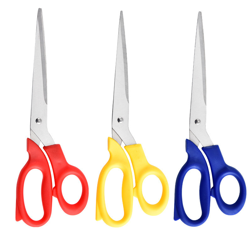Tijeras de acero inoxidable poderosas tijeras de flores tijeras de cocina tijeras de acero inoxidable tijeras de costura tijeras de coser tijeras de mango de Goma doméstica tijeras