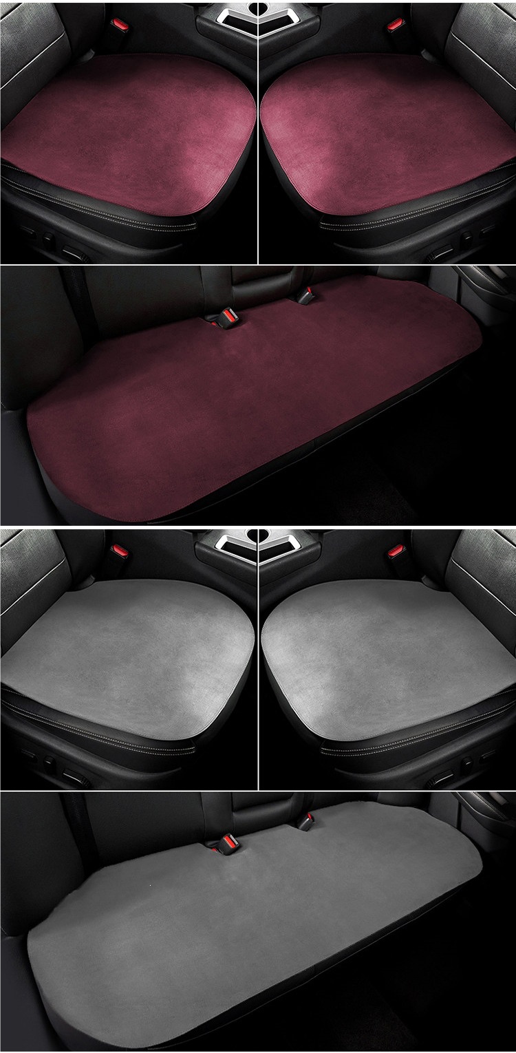 High-end suede car seat cushion, suitable for all seasons, single-piece rear seat cushion, green car seat cushion for women
