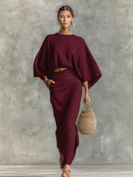 Elegant autumn pleated skirt