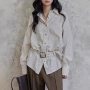 智感女春小众条纹衬衫