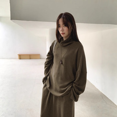 广州十三行2025秋韩风高领软糯亲肤保暖慵懒松弛感针织打底03025