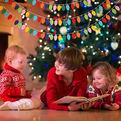 クロスボーダー热い贩売クリスマスフェルトランプ花リング虹ランプ电球花リングクリスマスパーティーの家の装饰に适しています