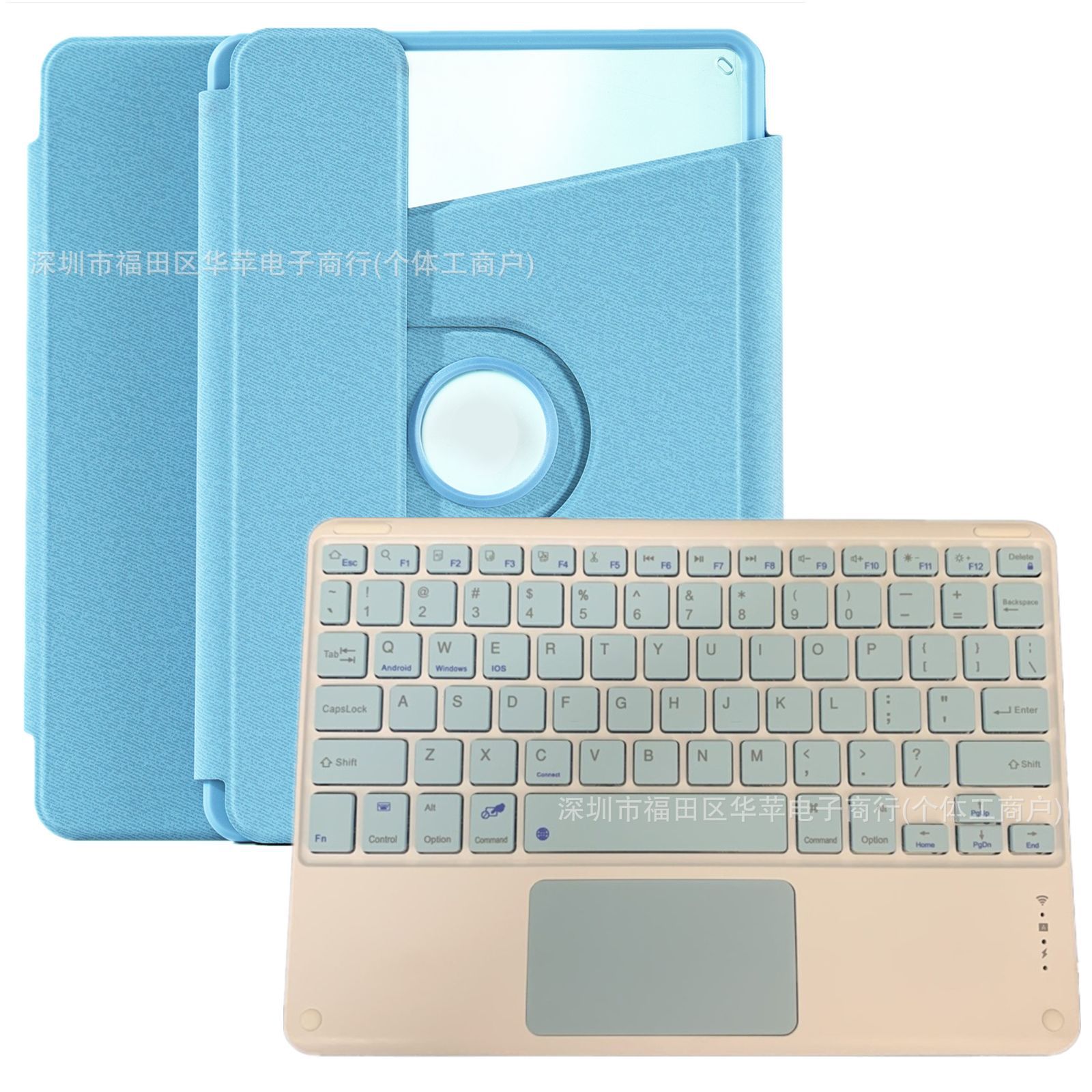 Adecuado para Xiaomi 6Pro RGB retroiluminación Bluetooth teclado funda de cuero Redmi SE11 acrílico giratorio 11.5 teclado funda