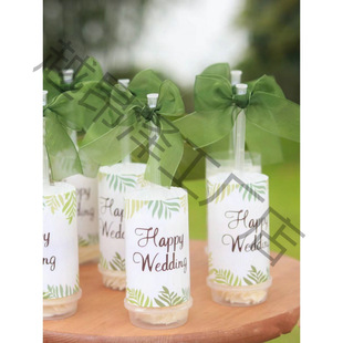 Push Cake Tube Wedding Push Cake Sticker Green Dessert Table Dessert Plug-in Pudding Lollipop