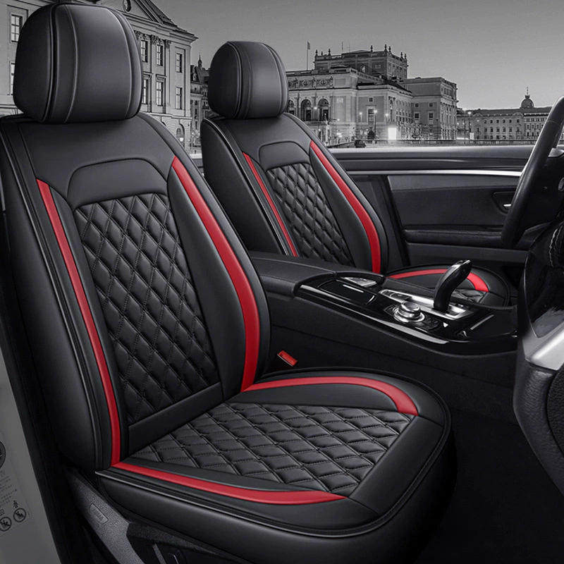 24 года трансграничная кожа Amazon внешняя торговля полностью кожаная ромбовидная автомобильная подушка сиденья четыре сезона пять все включено сиденье сиденья