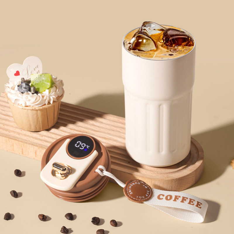 不锈钢保温杯3D打印咖啡杯智能测温随手杯提绳水杯新款杯子批发|undefined