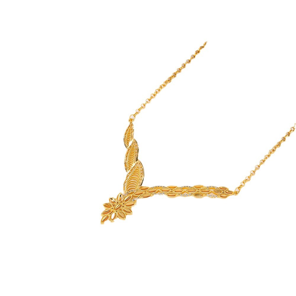 Hermosos conjuntos de collares de orejas de bronce para mujeres, joyas de piedra, dos piezas, opciones transfronterizas de moda, joyas de estilo de Oriente Medio