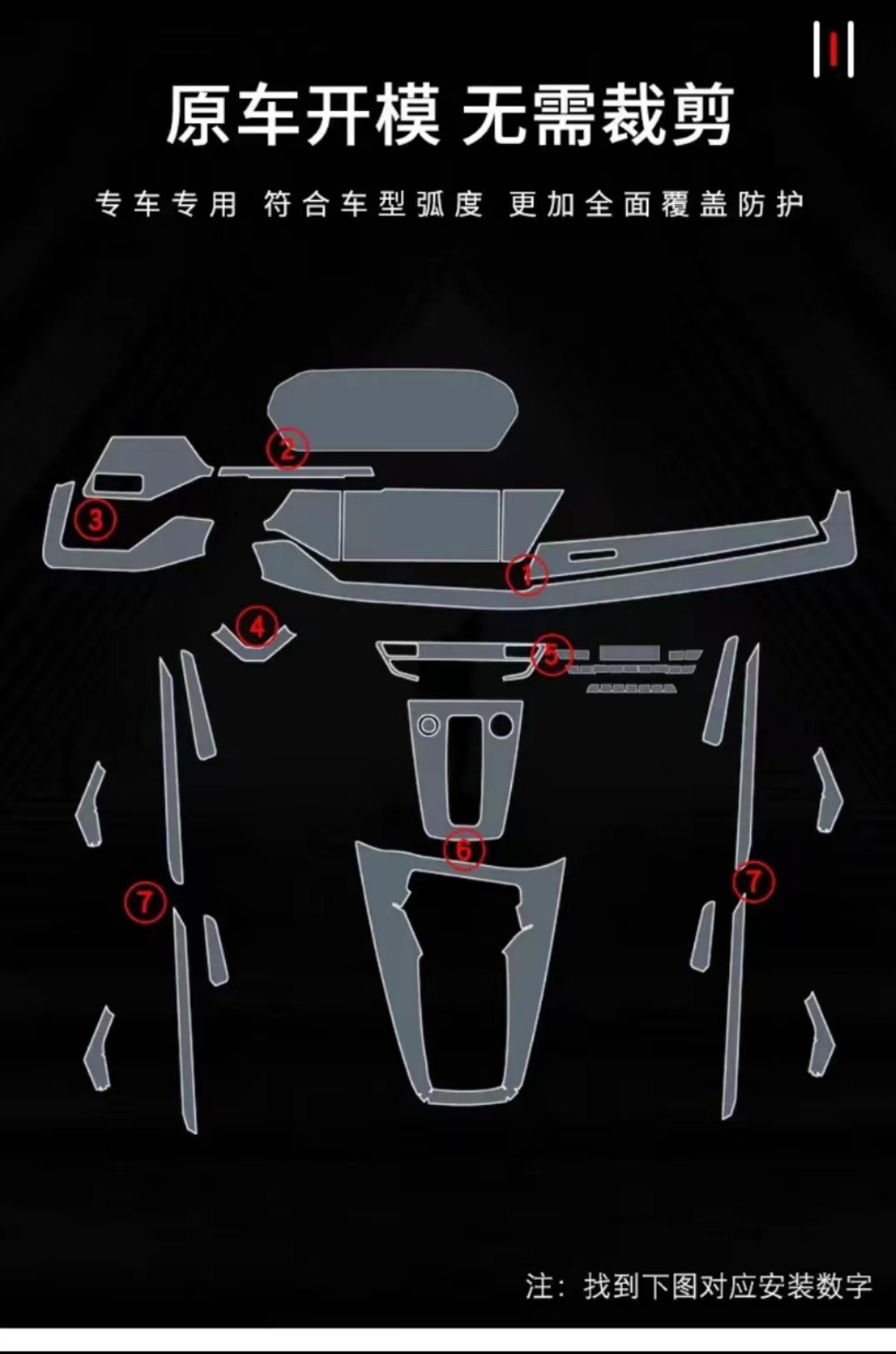 Suitable for 21-25 Audi A3 Interior Film Central Control Gear Shift Navigation Screen Instrument Panel Interior Film Tpu Protective Film
