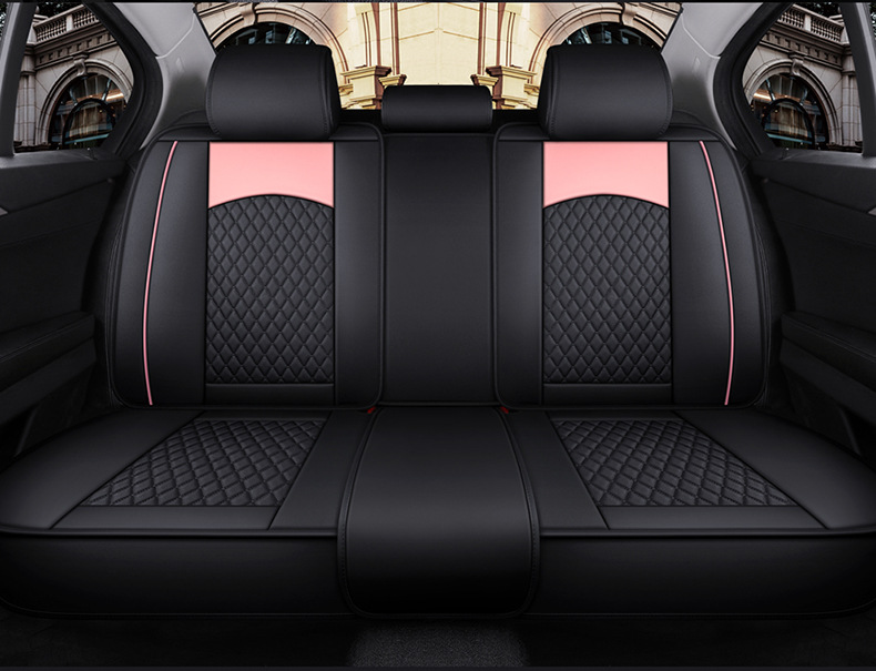 Car Seat Cushion, Universal for All Seasons, Fully Enclosed Seat Cover, New Cartoon Internet Celebrity, Cute Full Leather Seat Cover, Seat Cushion Wholesale