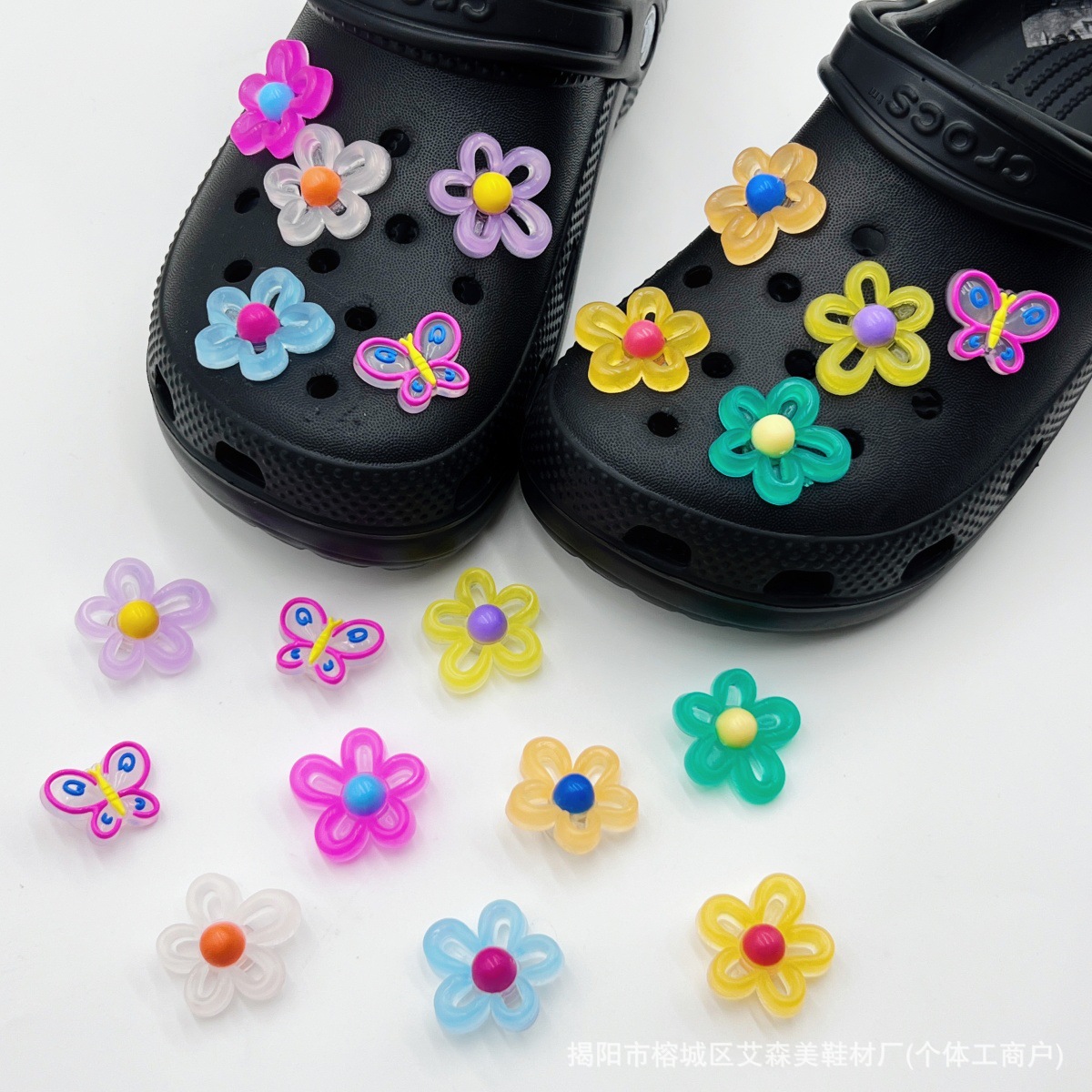 Estrellas plateadas ajuste agujero agujero perdido zapatos decorativos accesorios DIY extraíbles accesorios de flores hebillas de zapatos accesorios tridimensionales