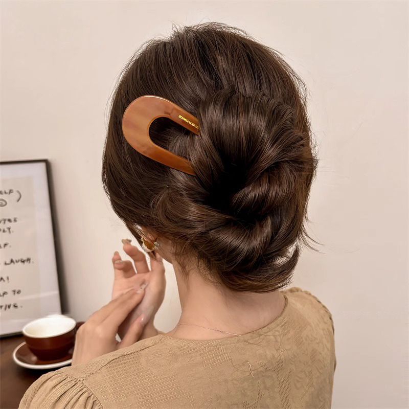 Clipper de cabello en forma de U para mujeres de alto nivel antiguo nuevo estilo chino clipper de cabello simple diario clipper aparato de cabello