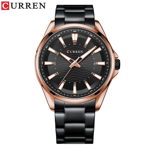 CURREN Men's Watch, 8424 Model, Water-Resistant Quartz Watch, Steel Strap, Business-Casual Watch