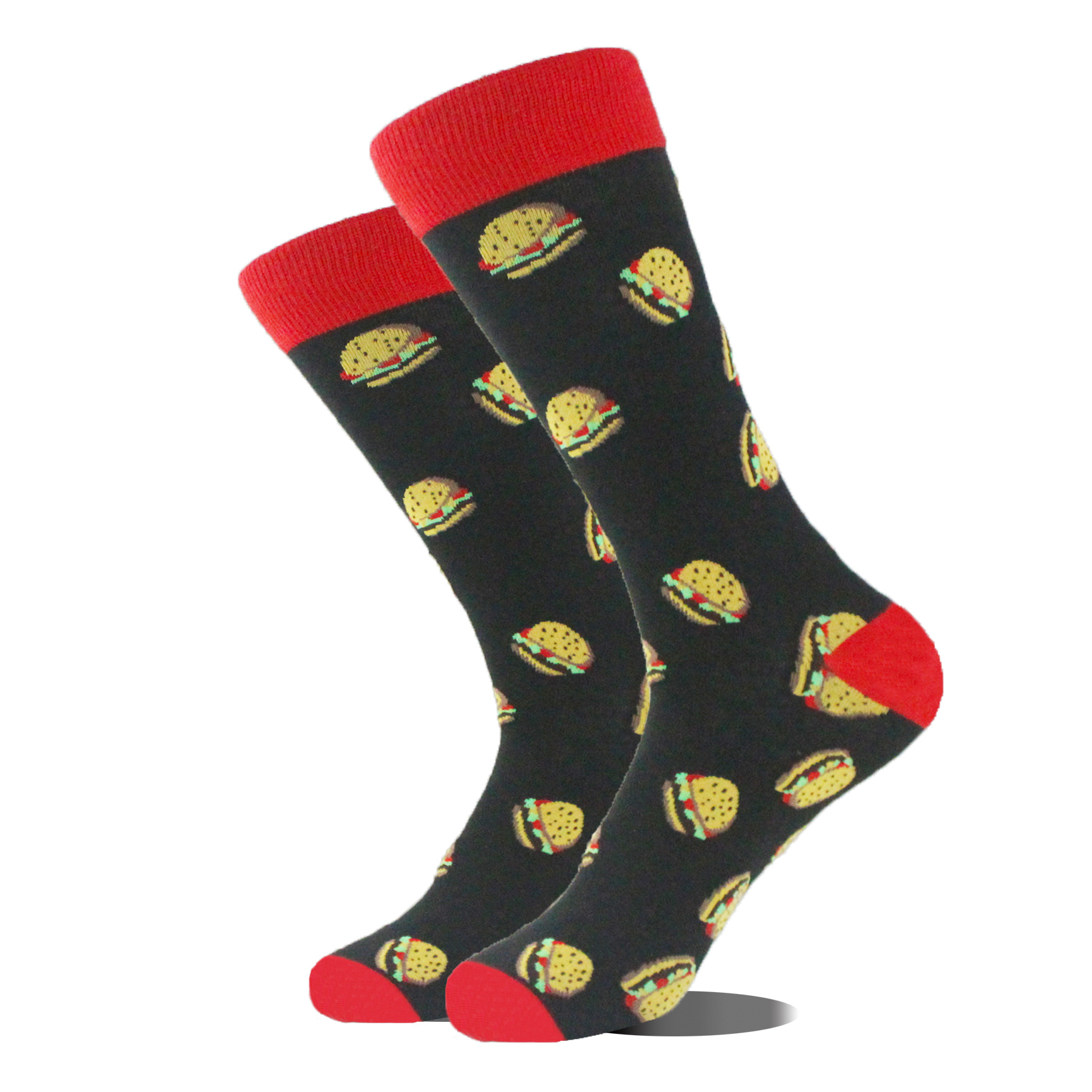 Unisexe Style Simple Bière Hamburger Frites Coton Crew Socks Une Paire display picture 2