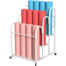 体育器材瑜伽垫架热销店零售纺织面料卷地毯存储展示架厂家直消