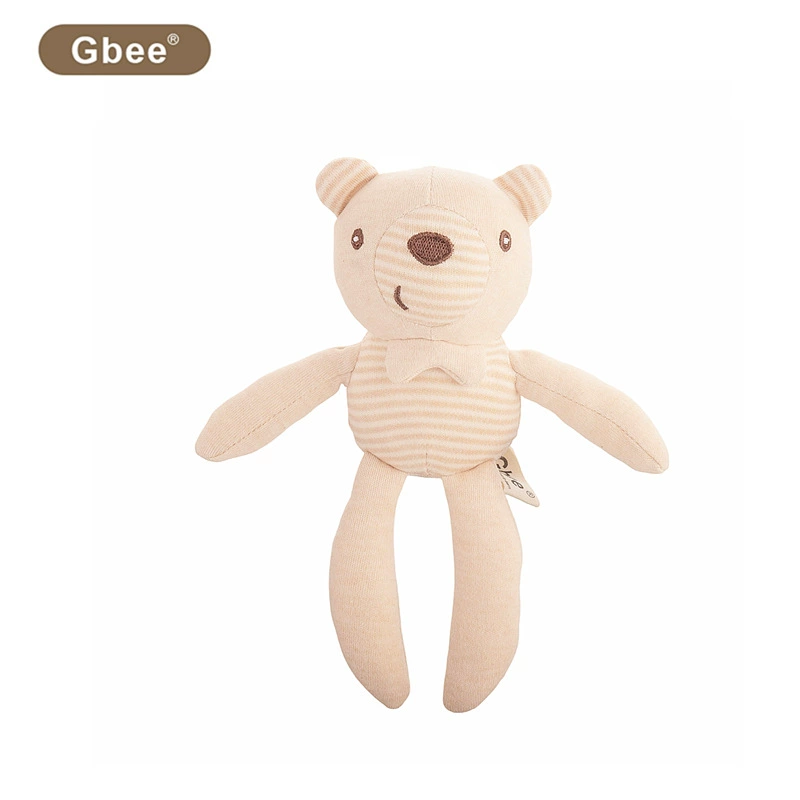 Plush Mini Doll (Gbee) — Organic Cotton, 18 cm, Baby-Safe Rattle Option