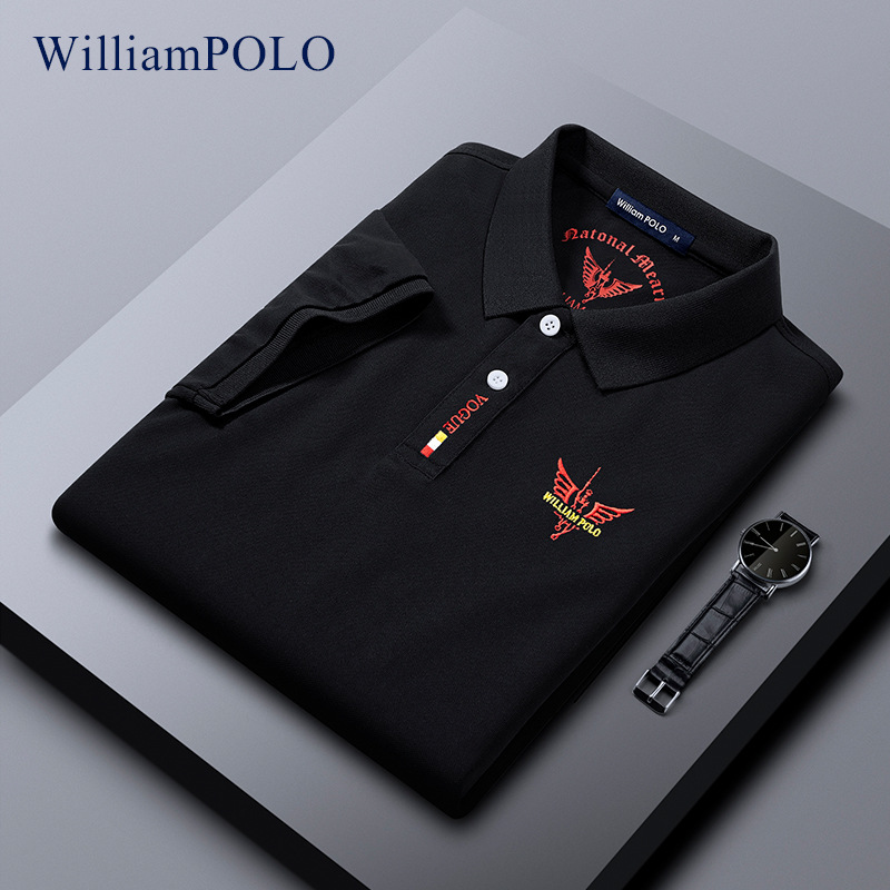 WilliamPOLO Paul Polo Shirt Summer Men's Lar New Casual Simple Golf Polo Shirt for Men